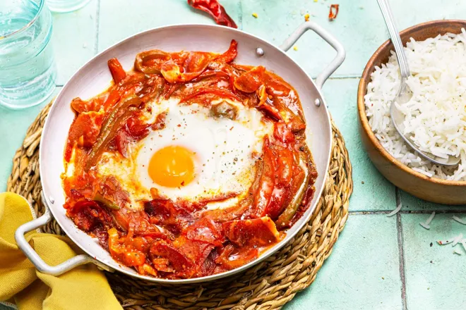 Poivron et coppa au piment d'Espelette façon piperade