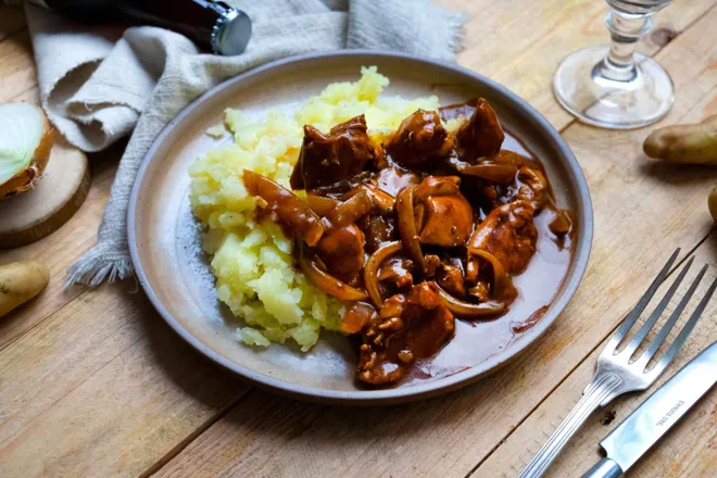 Poulet à l'irlandaise (à la bière brune)