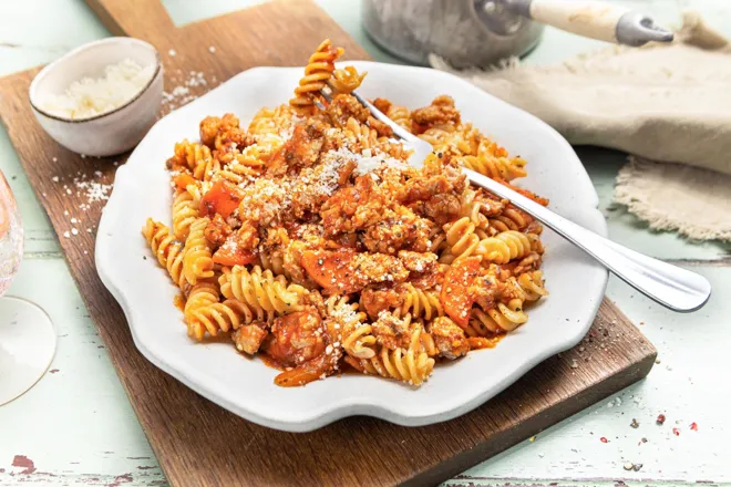 Fusillis al ragù de lapin et parmesan