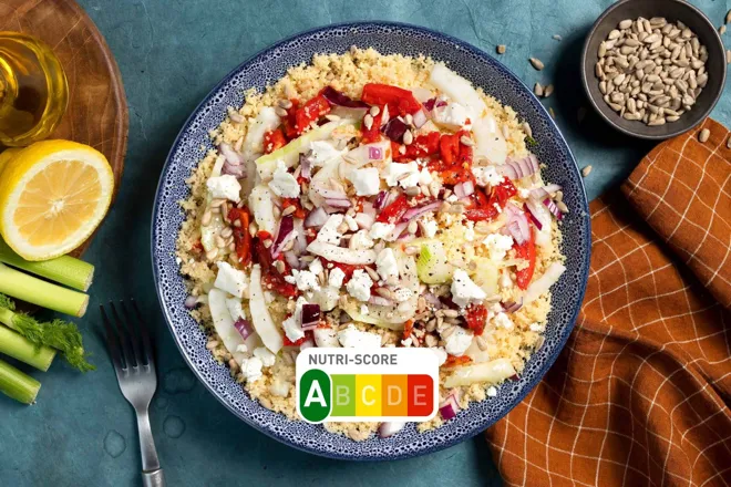 Salade à la féta, fenouil et shashuka