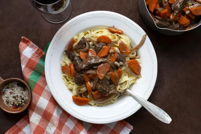 Mijoté de bœuf au vin rouge