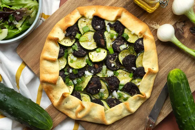 Tarte rustique au boudin noir et courgette