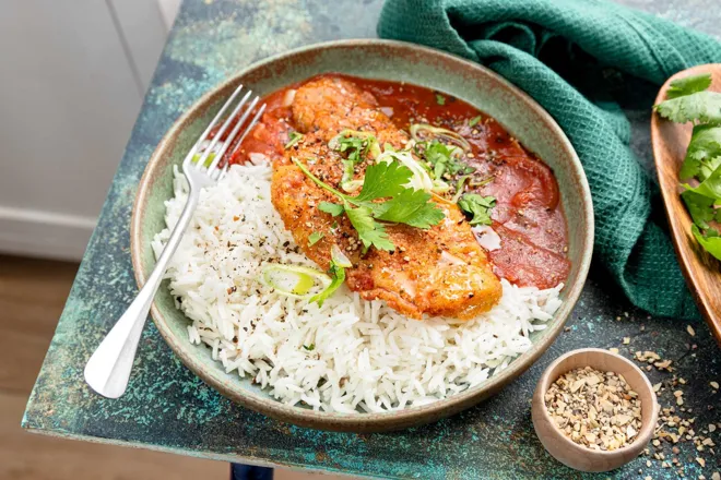 Daube de poisson frit pimentée à l'antillaise