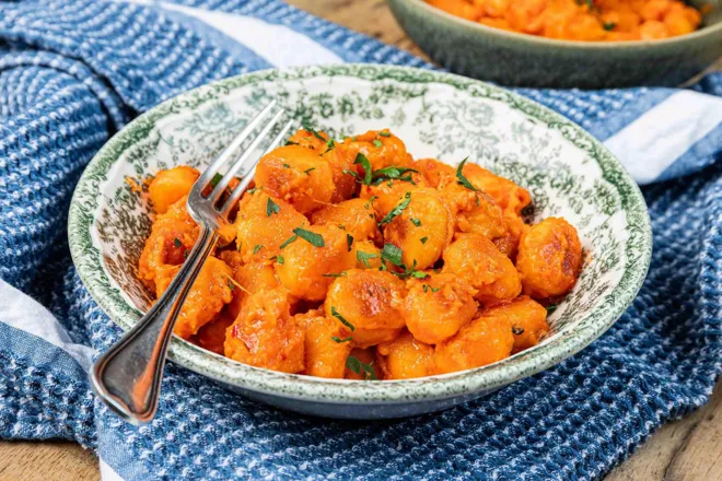 Gnocchi crémeux à la burrata et harissa façon Quitoque