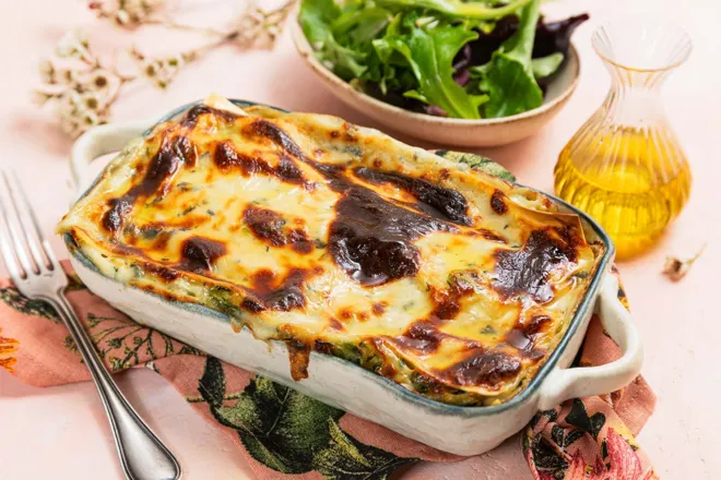 Lasagnes de poireau à la fourme d'Ambert