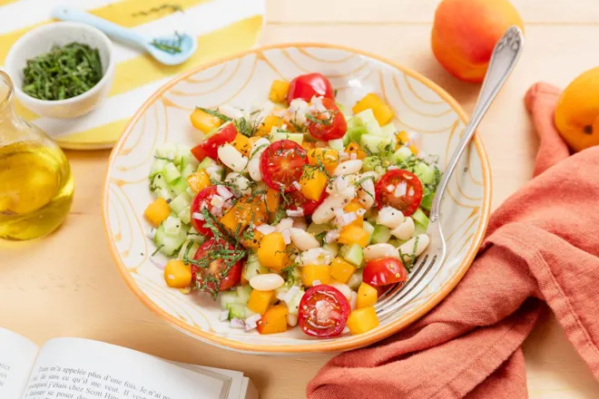 Salade de haricots blancs aux abricots façon taboulé libanais