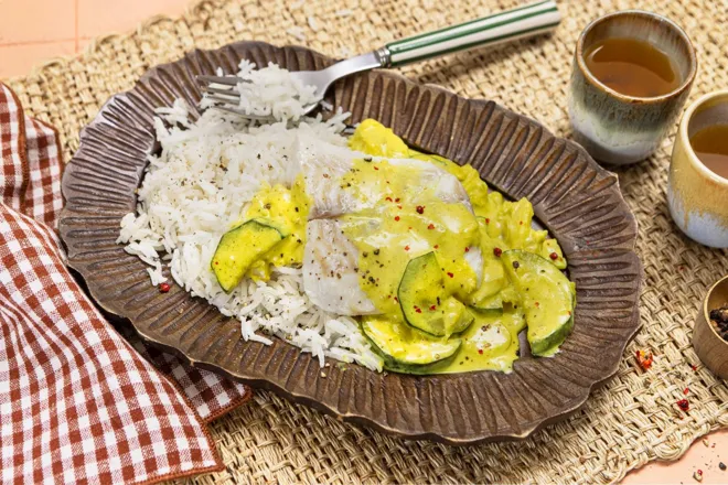 Curry de poisson à la courgette