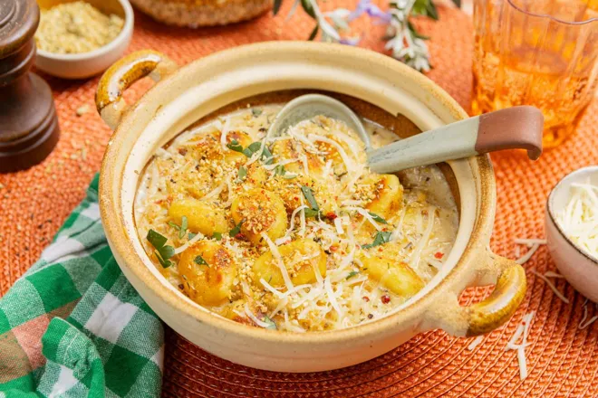 Gnocchis façon soupe à l'oignon