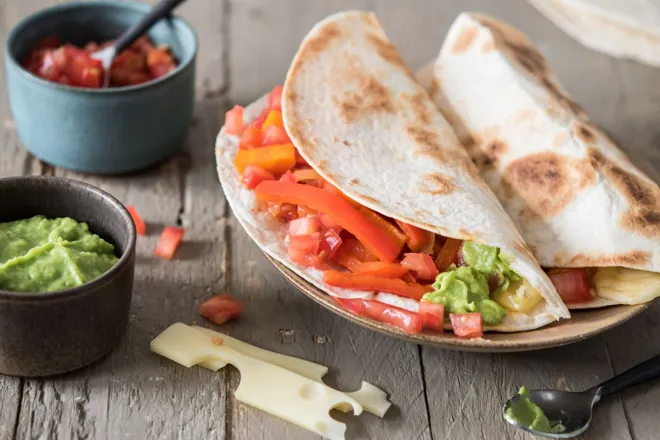 Quesadillas au guacamole et à l'emmental