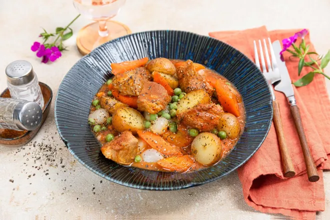 Navarin de dinde aux petits pois