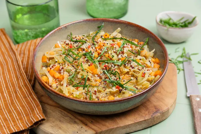 Soupe péruvienne aux légumes et quinoa