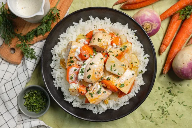 Filets de poulet à la crème d'estragon