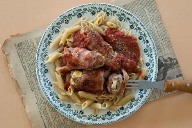 Involtini di carne (porc)