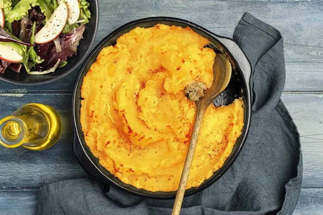 Parmentier de haché végétal au butternut et herbes de Provence