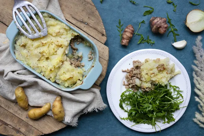 Parmentier de veau aux topinambours