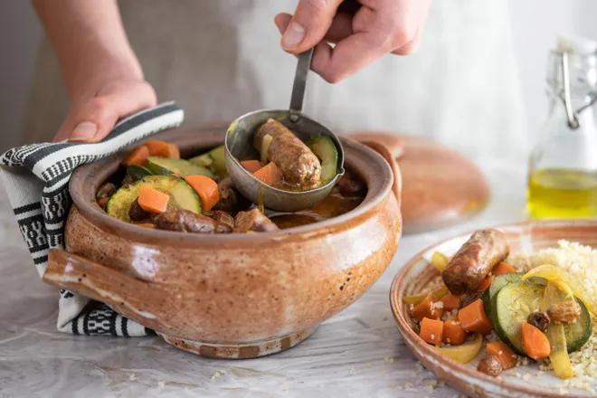 Couscous de merguez aux raisins secs