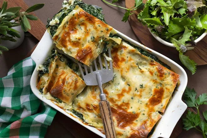 Lasagnes épinards-ricotta au persil