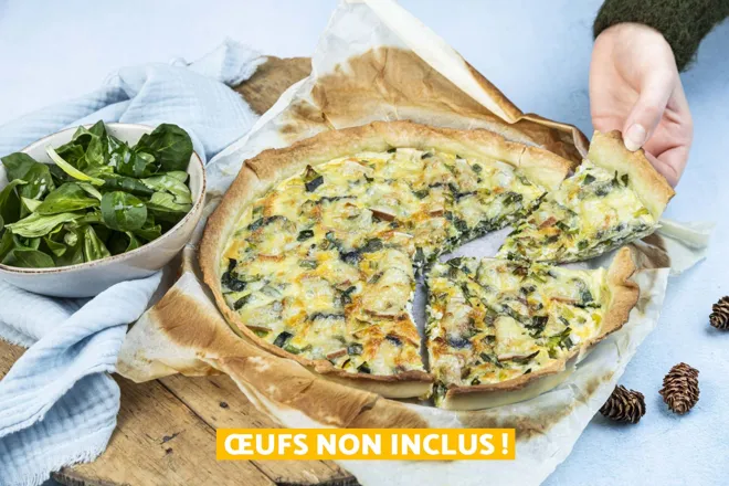 Quiche jurassienne au morbier et poireaux