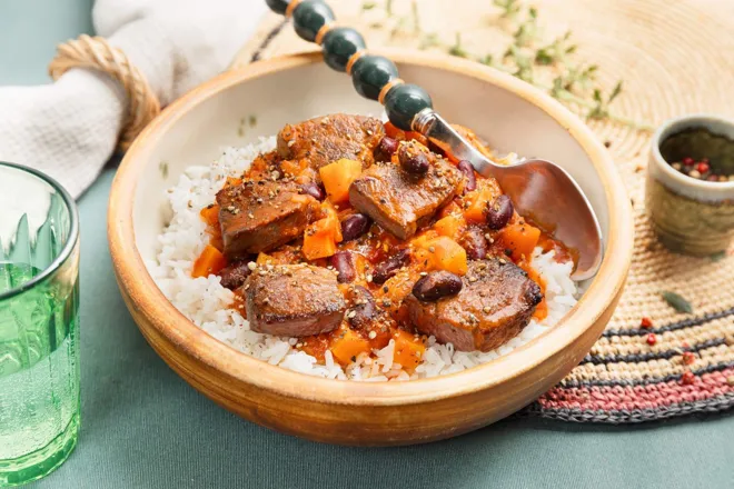 Mijoté de canard façon chili aux haricots rouges