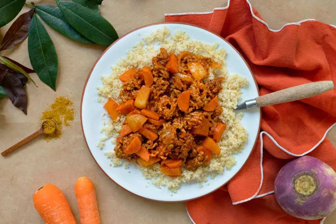 Tajine de haché végétal à la marocaine