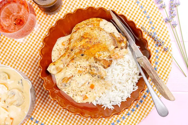 Blanquette de cuisse de canard et champignons
