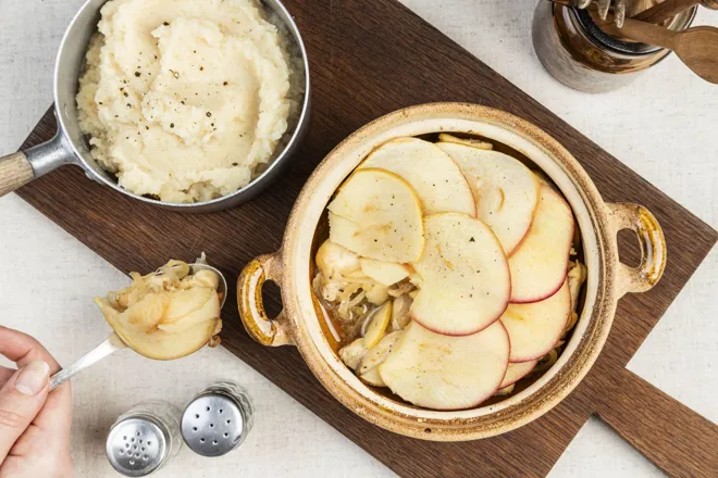 Poulet d'Yvetot aux pommes