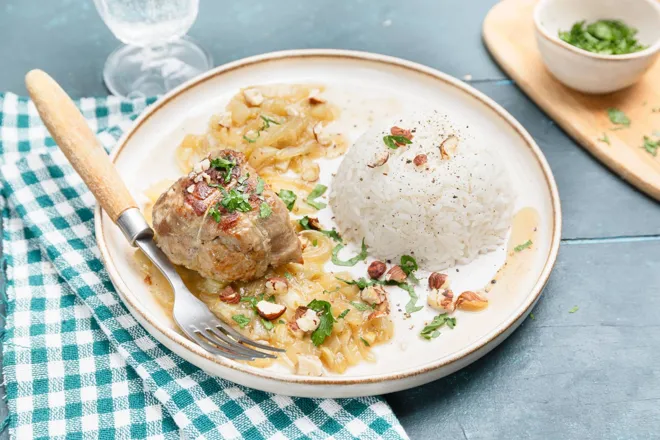 Cocotte de paupiette de dinde aux endives caramélisées
