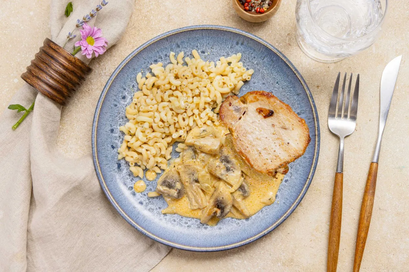 Filet mignon de porc façon Stroganoff