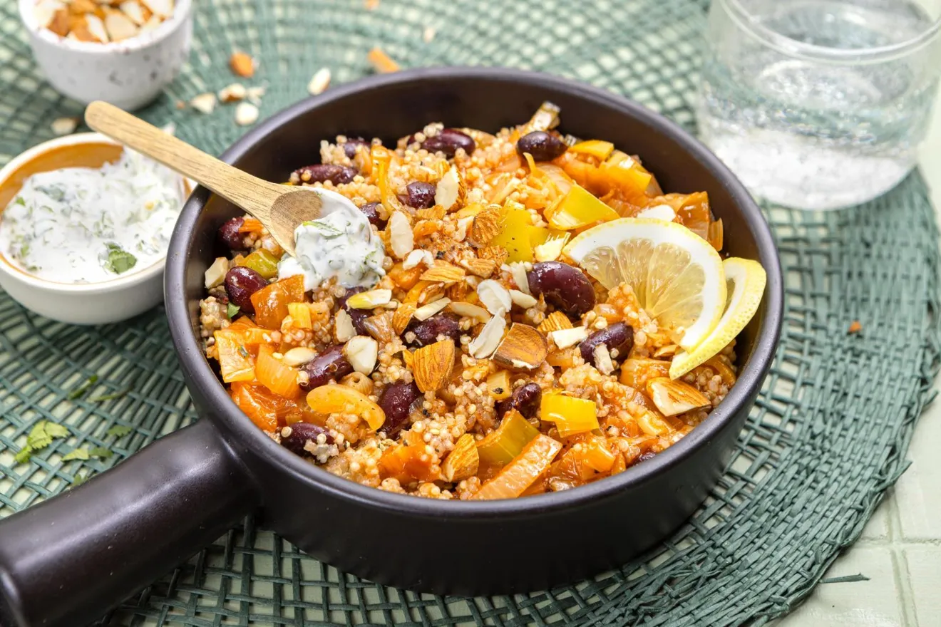 One pot de quinoa façon chili aux haricots rouges