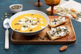 Balkabağı Çorbası (soupe turque de butternut pimentée)