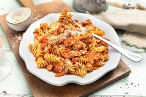 Fusillis al ragù de lapin et parmesan