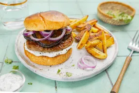 Burger au porc et aubergine à la sauce hoisin