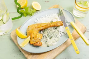 Cuisse de poulet rôtie épinards à la purée de sésame