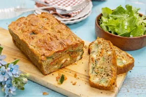 Cake de sarrasin au chorizo, courgette et féta