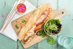 Sandwich à la saucisse et sauce Mornay