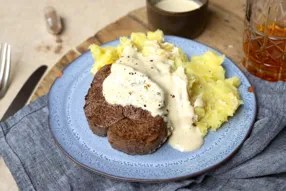 Steaks de boeuf Charolais au poivre de Penja et sauce au cognac