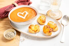 Soupe de carottes Vichy et cœurs feuilletés
