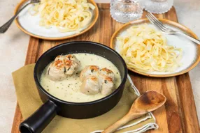 Paupiette de veau et tagliatelle à la crème à l’estragon