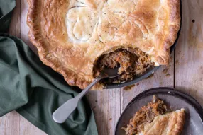 Pot pie au boeuf et aux champignons