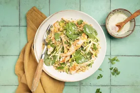 Salade de boulgour, courgette et poulet au gingembre