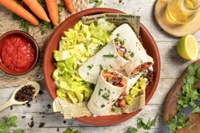 Burrito végétarien aux haricots rouges et piment chipotle