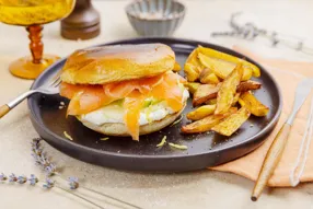 Burger extra - stracciatella au saumon fumé