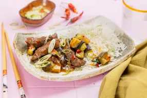 Aubergine au bœuf pimenté