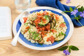 Pâtes perlées au chorizo et courgette façon risotto