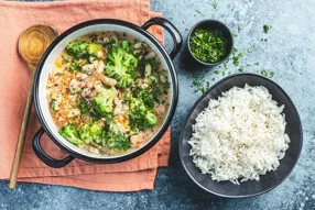 One pot de haricots blancs au paprika fumé et brocoli