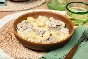 Gnocchis à la crème de morbier et champignons