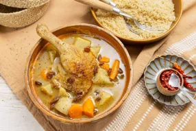 Tajine de canard aux topinambours et condiment pimenté