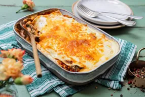 Lasagnes aux lentilles, carotte et vin rouge façon bourguignon