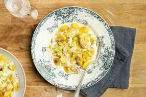 Gnocchis al tartufo au poireau et parmesan