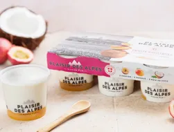 Yaourts sur lit de fruit de la passion, mangue et coco (6x120g)